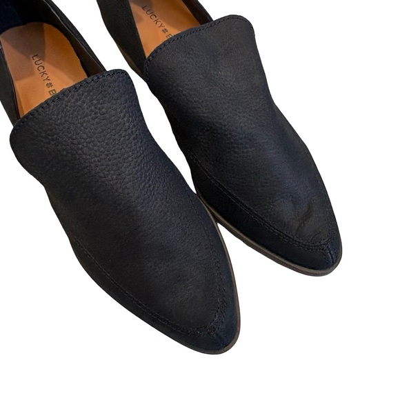 Lucky Brand Mahzan Slip On Loafer Black Nubuck Leather, Sz 6.5 - Picture 7 of 15